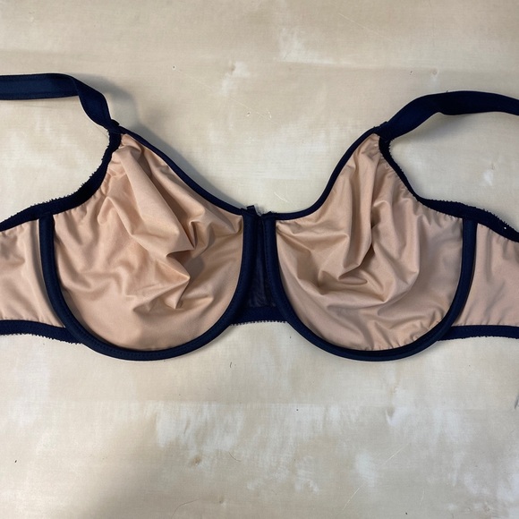 Chantelle 34 H Black Tan Magnifique Minimizer Bra Seamless Unlined Classic Stapl - Picture 12 of 13